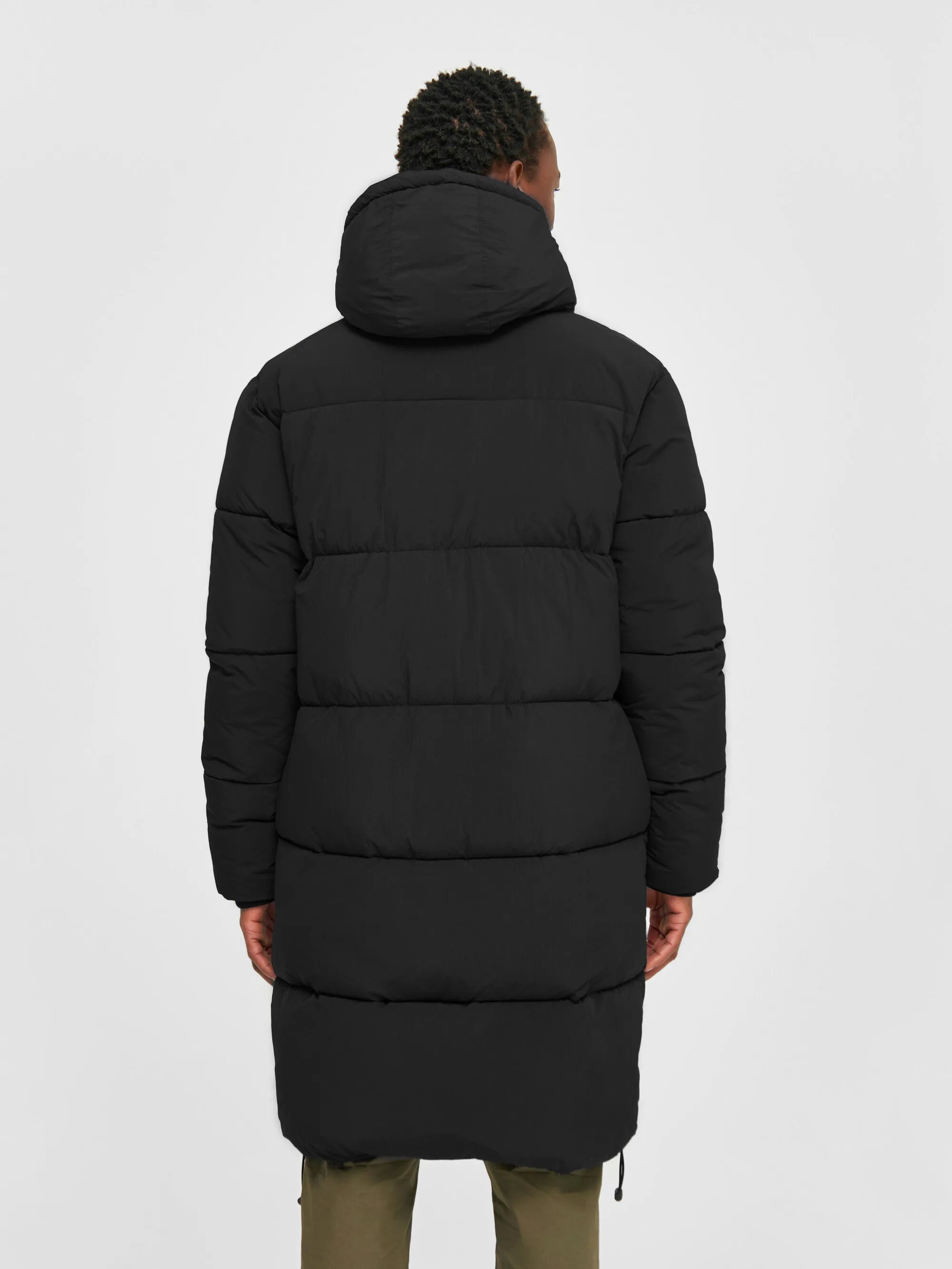 Long puffer coat - Black Jet