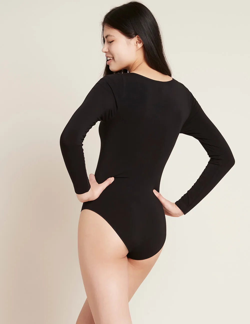 Long Sleeve Bodysuit - Black