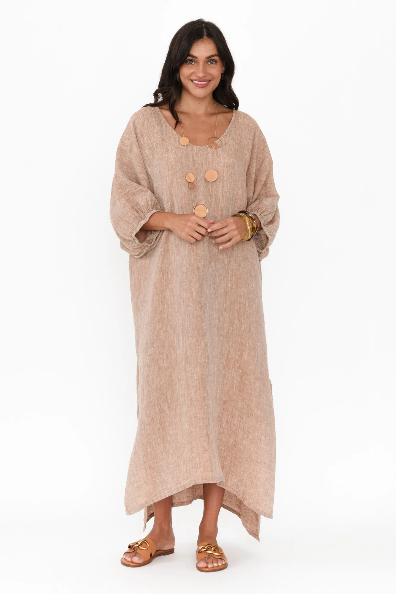 Marcel Rust Linen Dress