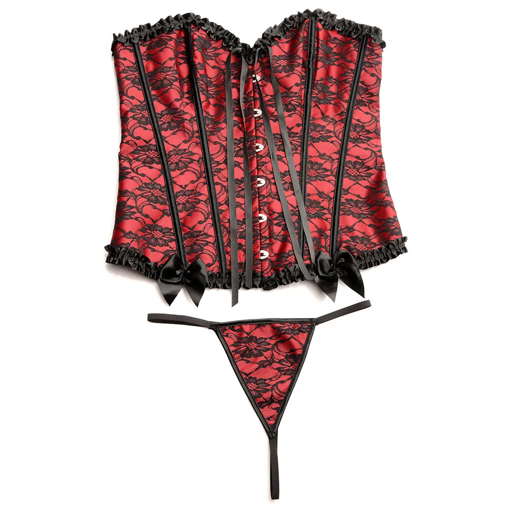 Master Series Scarlet Seduction Red Corset & Thong