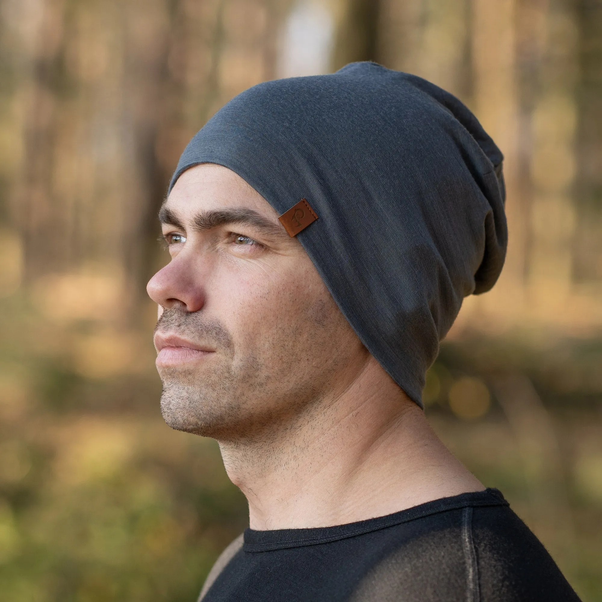 MENIQUE 100% Merino Wool Mens Beanie Perfect Grey