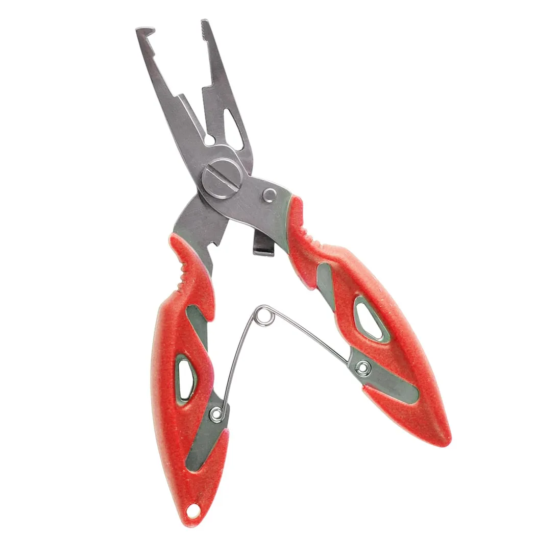 Multi Functional Fishing Pliers Scissors Line Cutter Hook Remover Fishing Clamp Accessories Tools With Lanyards Spring Rope