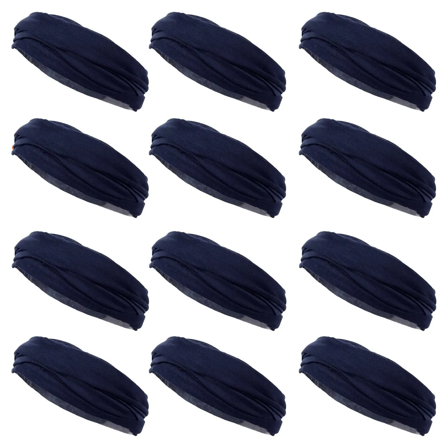 Navy Neck Gaiter Headbands - 12 Pack