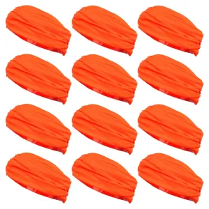 Neon Orange Neck Gaiter Headbands - 12 Pack