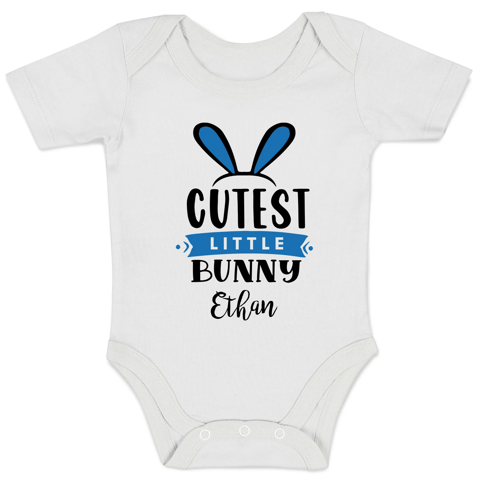 [Personalized] Endanzoo Organic Baby Bodysuit - Cutest Little Bunny Boy