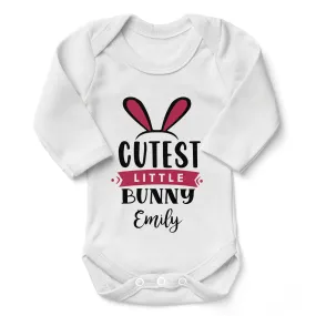 [Personalized] Endanzoo Organic Baby Bodysuit - Cutest Little Bunny Girl