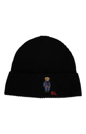 Polo Ralph Lauren Denim Bear Beanie - Classic Black