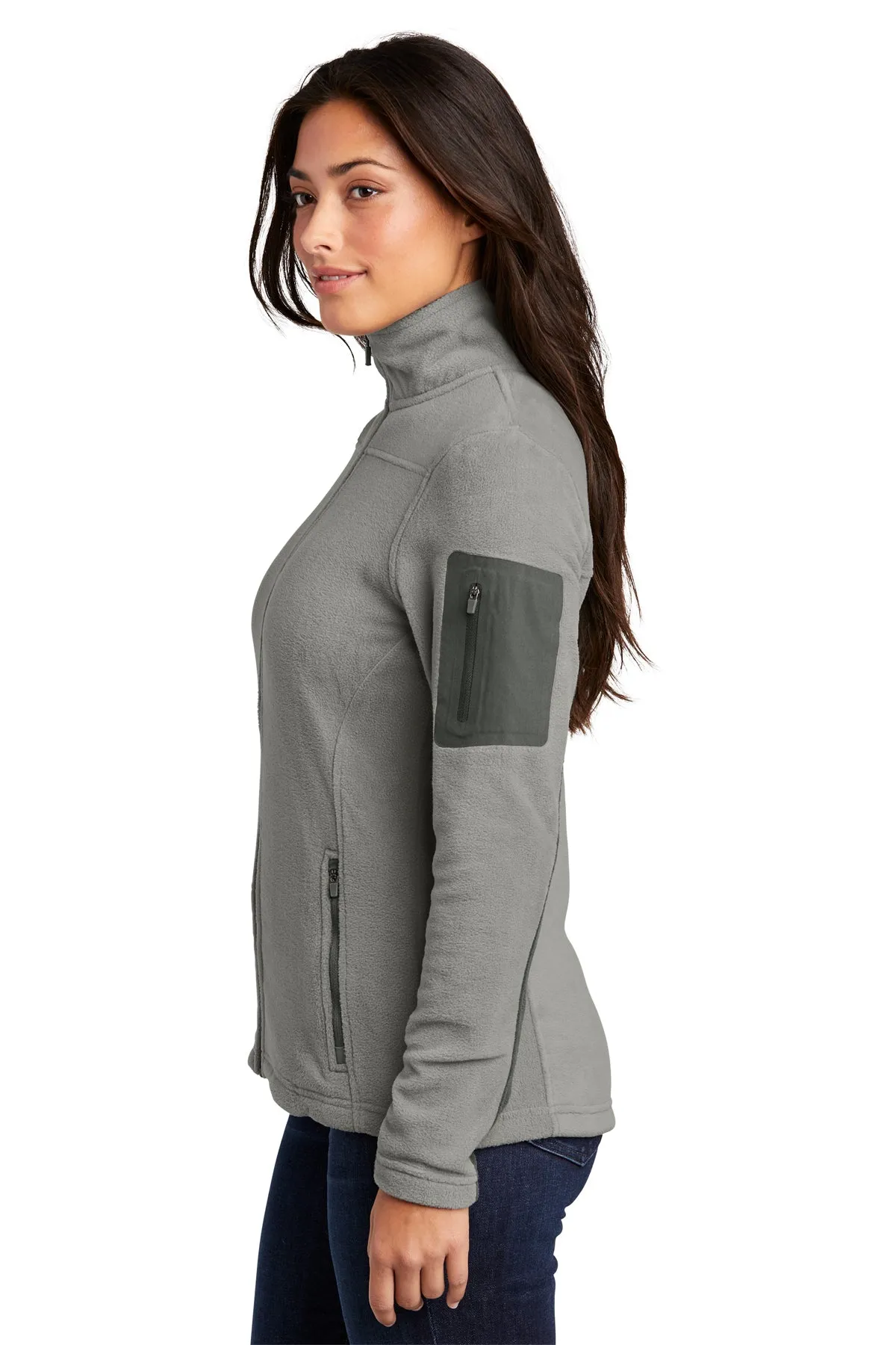 Port Authority Ladies Summit Fleece Full-Zip Jacket, Frost Grey/ Magnet [Ken Anderson Alliance]