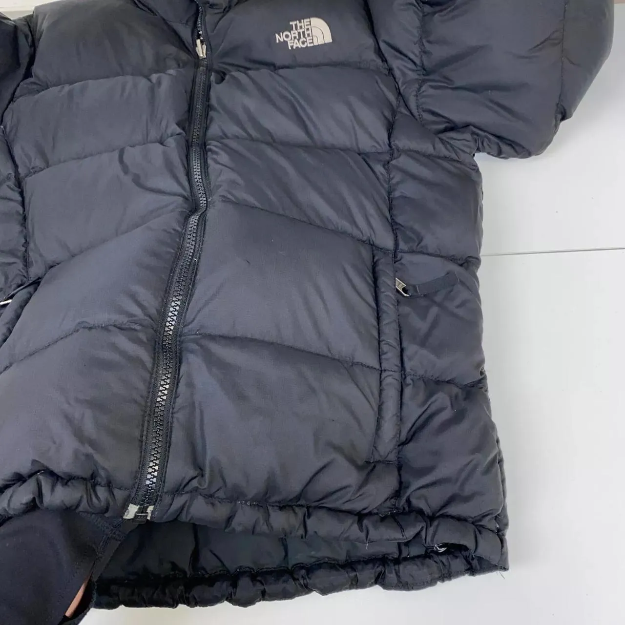 Preowned The North Face Womens 700 Down Nuptse Puffer Jacket Size M Black TNF Genuine.