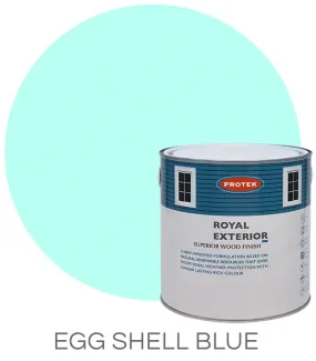 Protek Royal Exterior Wood Finish in Egg Shell Blue