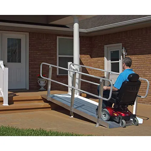 PVI Ramps 36” Wide OnTrac Aluminum Wheelchair Ramp with Handrails, 6' Foot