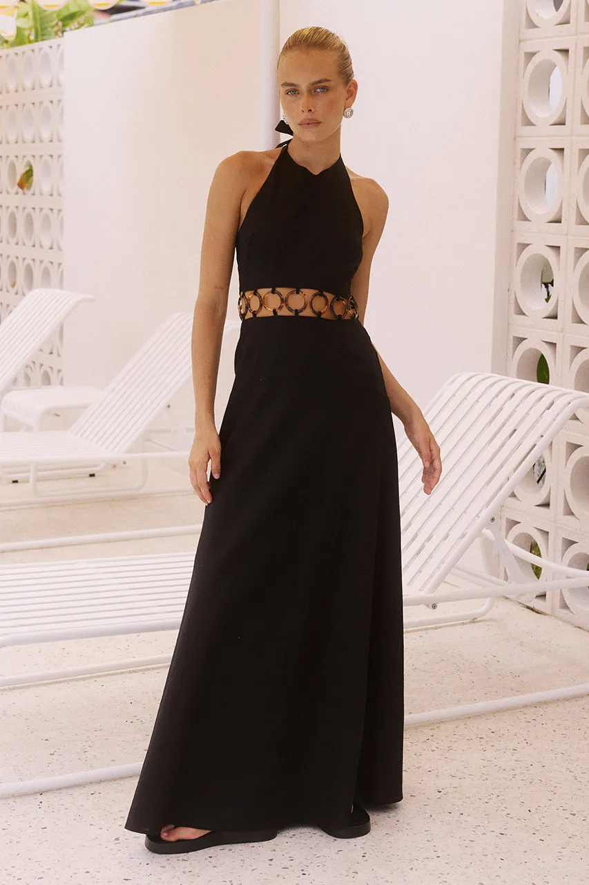 RAFINA MAXI DRESS - BLACK