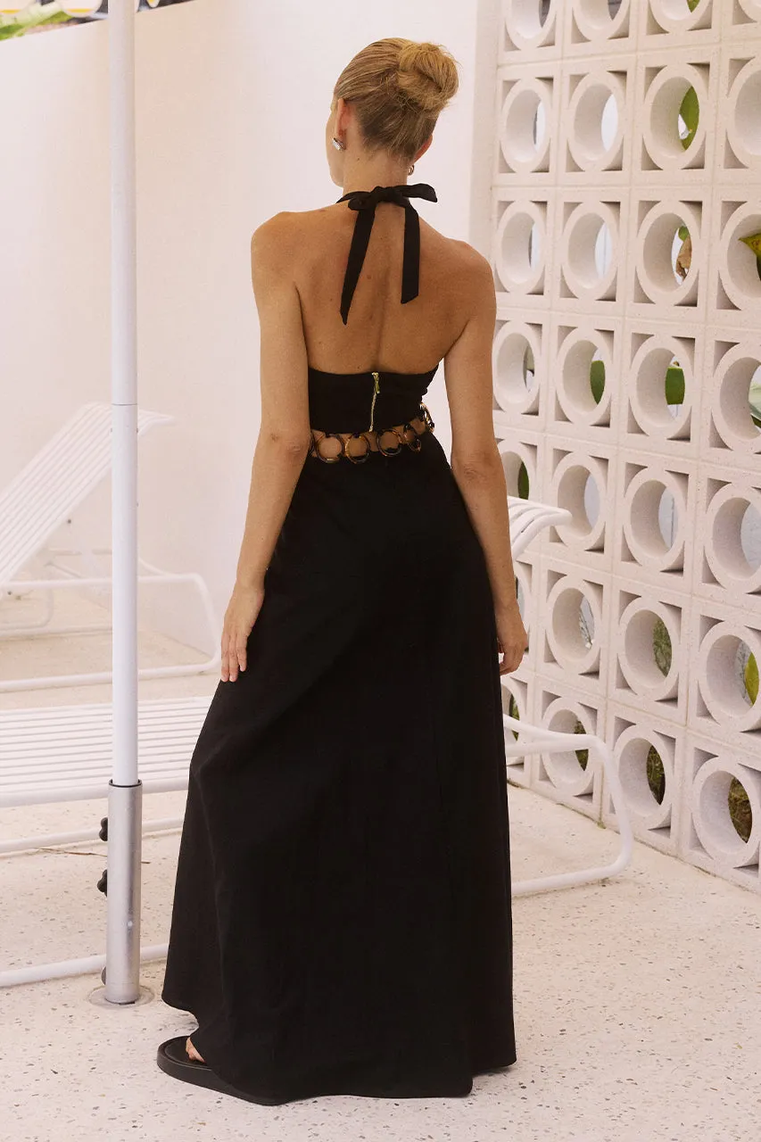 RAFINA MAXI DRESS - BLACK