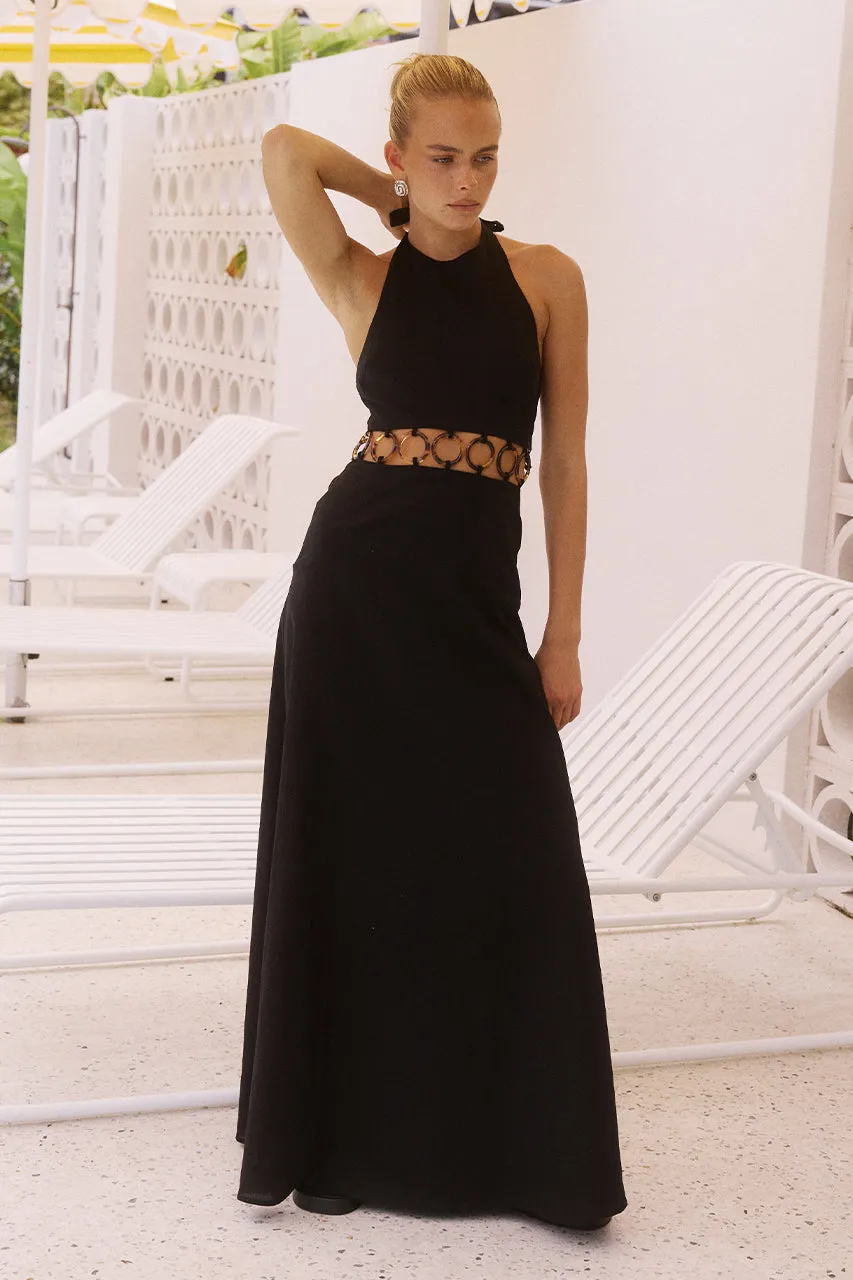 RAFINA MAXI DRESS - BLACK