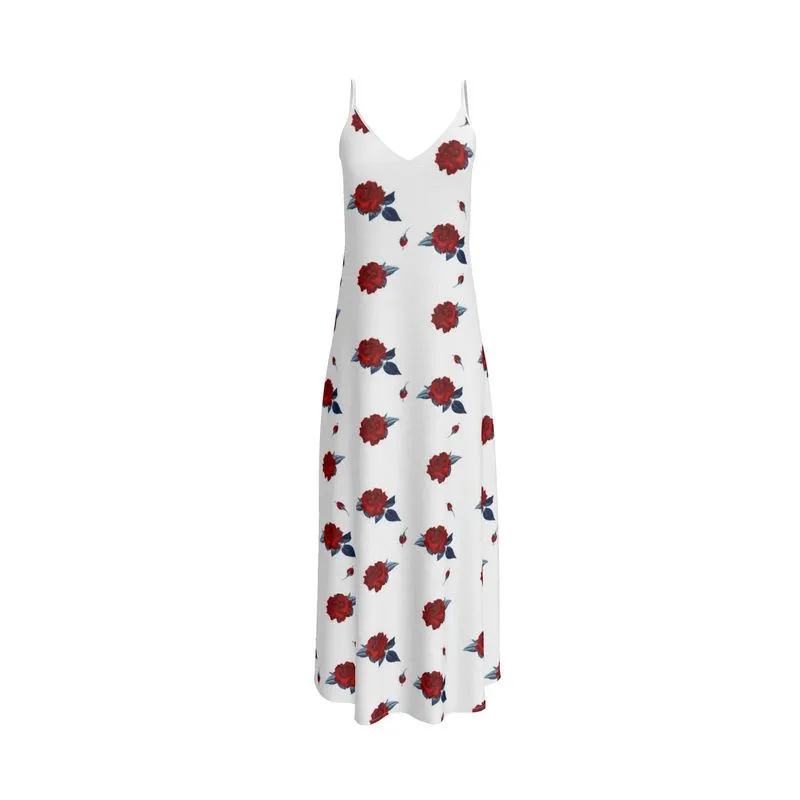 Red Rose Slip Dress