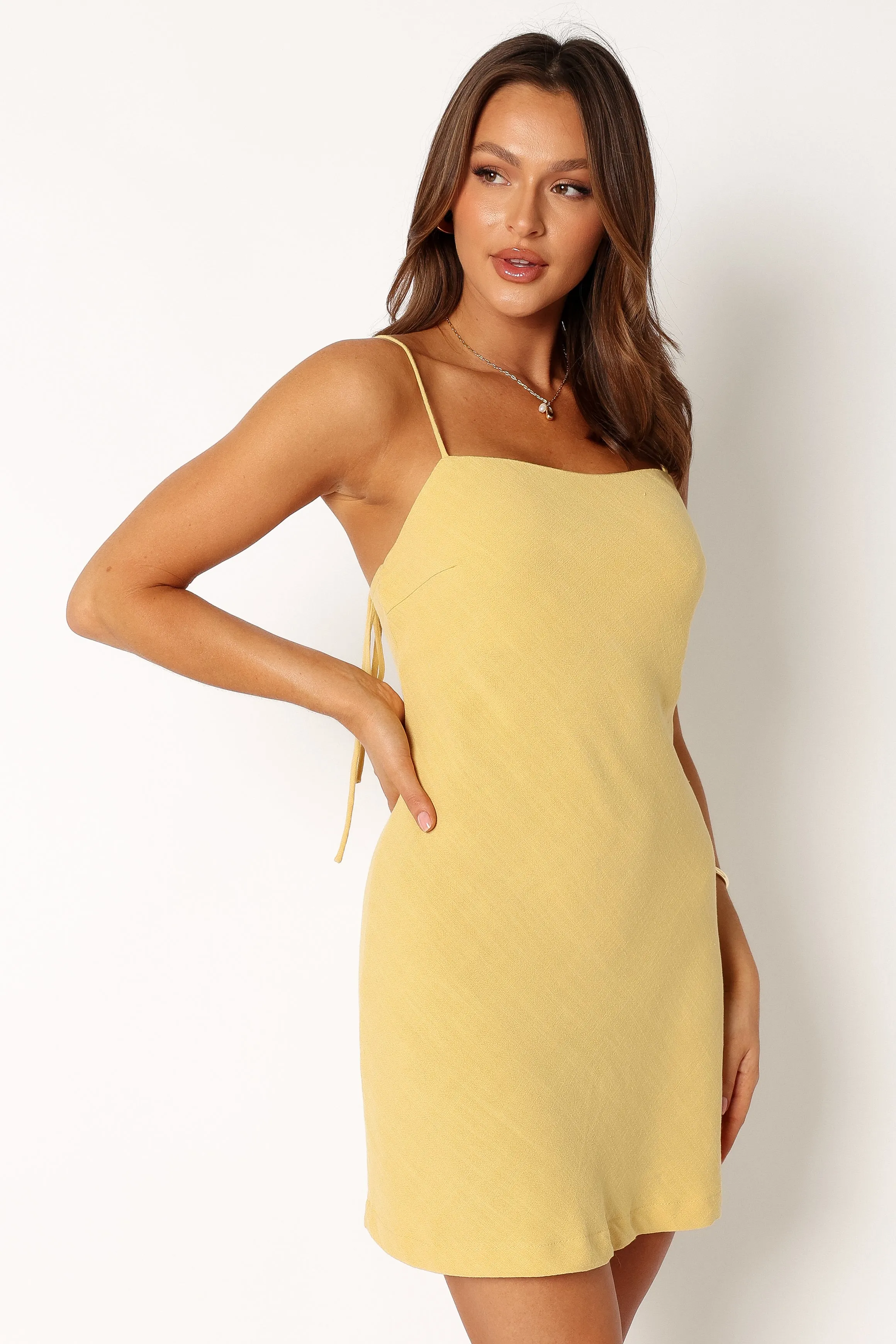 Sawyer Mini Slip Dress - Lemon