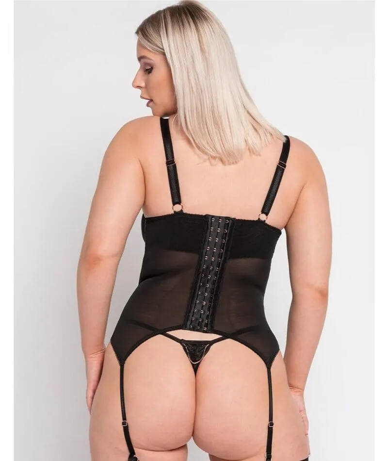 Scantilly Fascinate Plunge Basque - Black