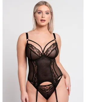 Scantilly Fascinate Plunge Basque - Black