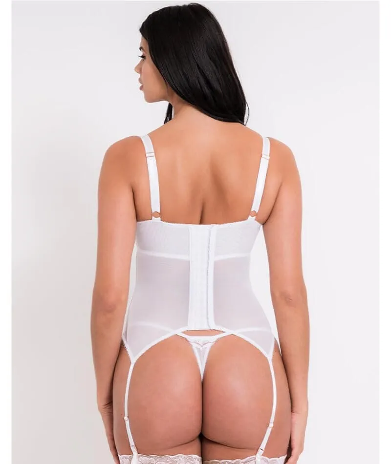 Scantilly Fascinate Plunge Basque - White