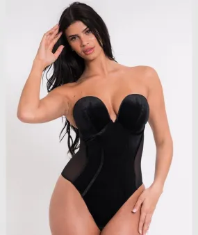 Scantilly Icon Plunge Strapless Padded Bodysuit - Black