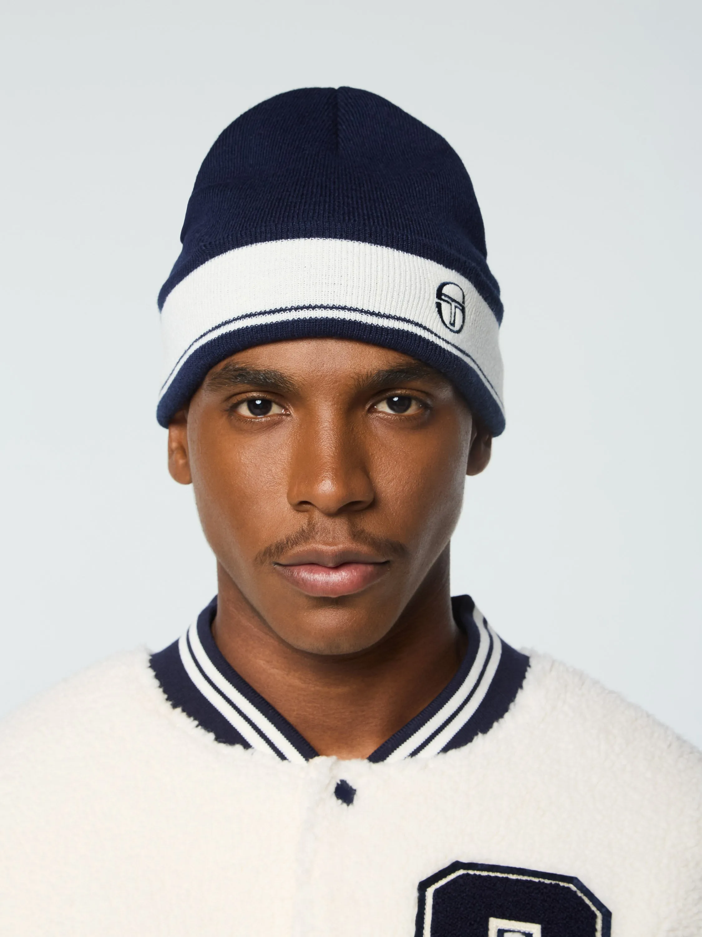 Sellarz Knit Beanie- Maritime Blue/ Gardenia