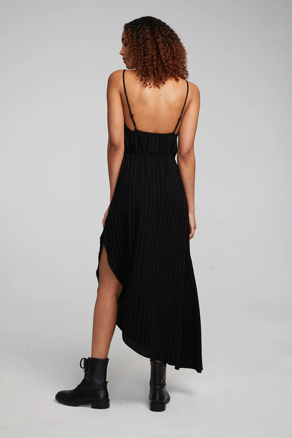 Shirley Beverly Pinstripe Slip Dress