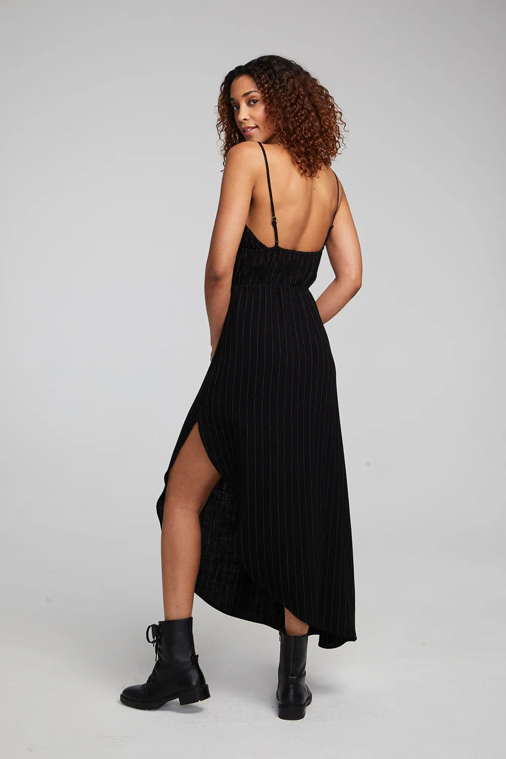 Shirley Beverly Pinstripe Slip Dress