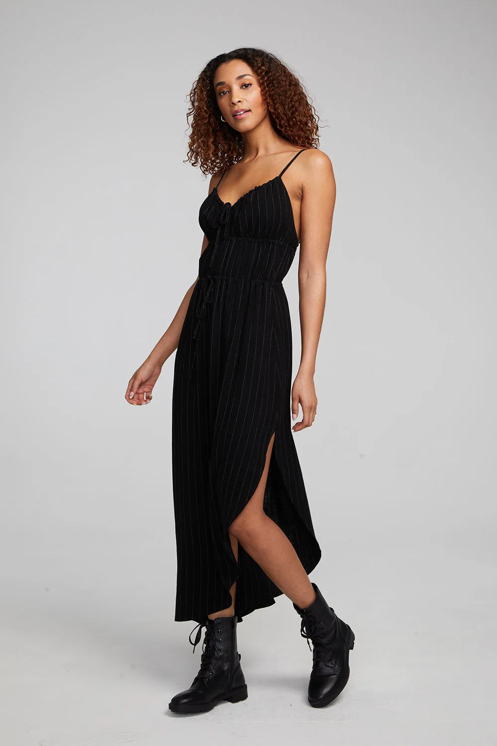 Shirley Beverly Pinstripe Slip Dress