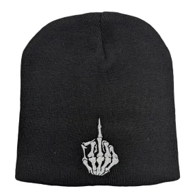 Skeleton Middle Finger Beanie