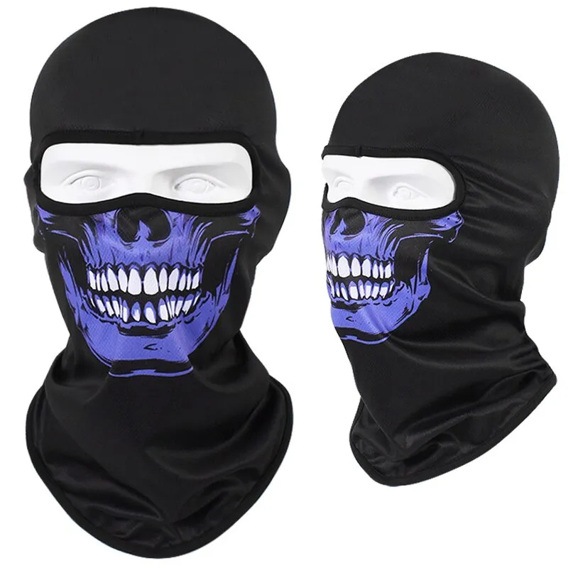 Skull Print Bandana Balaclava Full Face Mask Scarf Outdoor Fishing Hunting Hiking Cycling Neck Gaiter Face Cover Shield