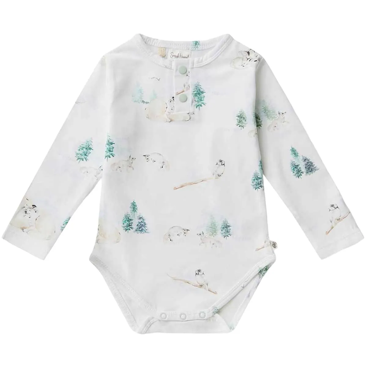 Snuggle Hunny Long Sleeve Bodysuit - Arctic Organic