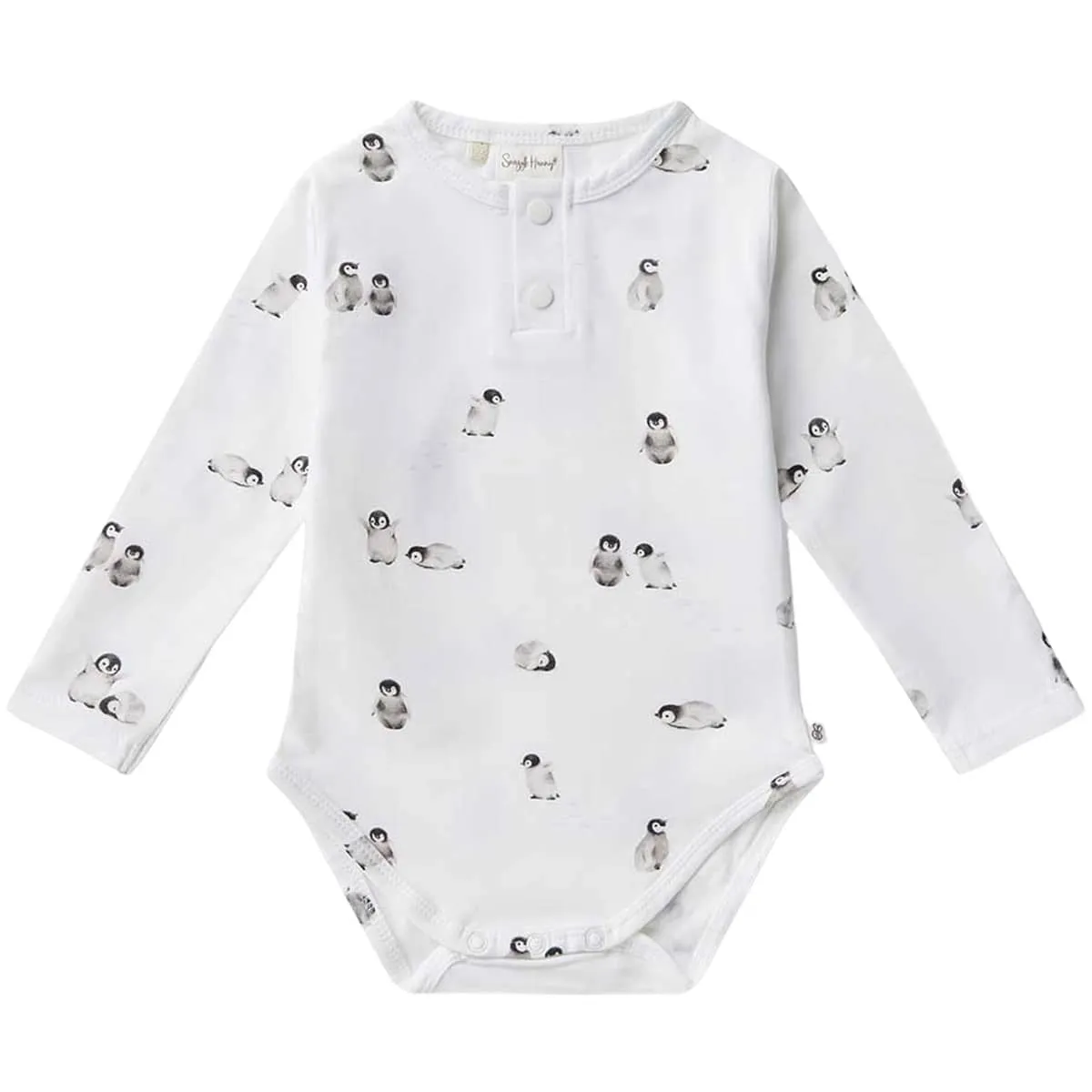 Snuggle Hunny Long Sleeve Bodysuit - Penguin Organic