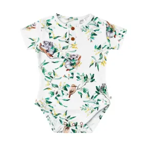 Snuggle Hunny Short Sleeve Bodysuit - Eucalypt Organic