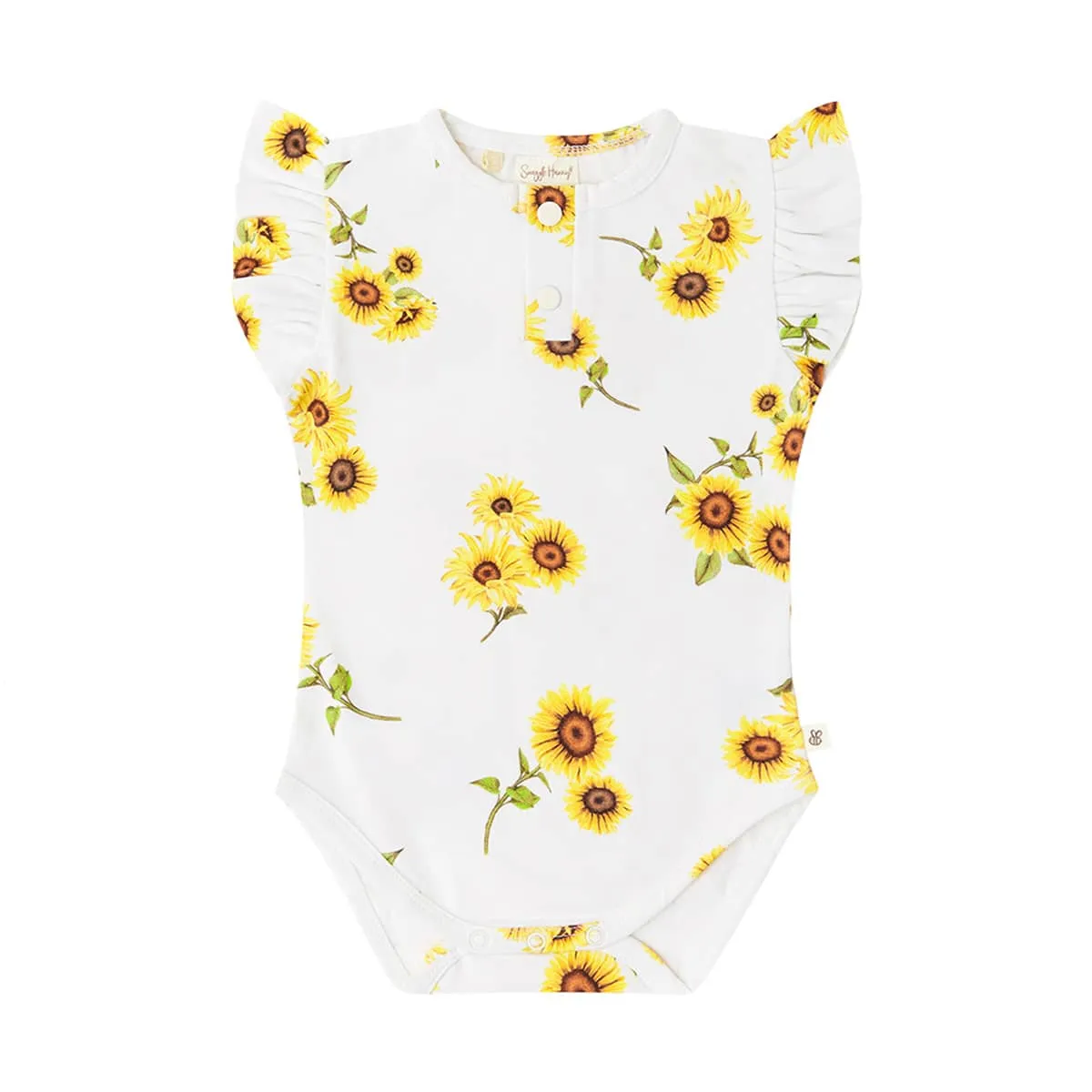 Snuggle Hunny Short Sleeve Bodysuit - Sunflower Organic