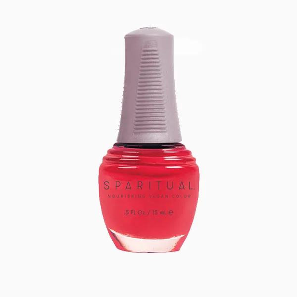 Sparitual Nourishing Lacquer Polish -  Love & Happiness - Red Orange Creme - 15ML