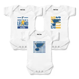 St. Louis Blues 3-Pack Bodysuits