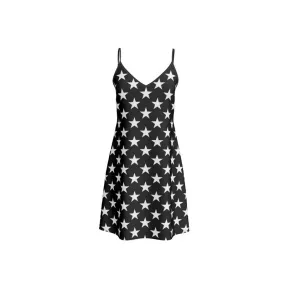 Star Print Slip Dress