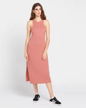 Stonelight Rib Dress - Mauve Rose