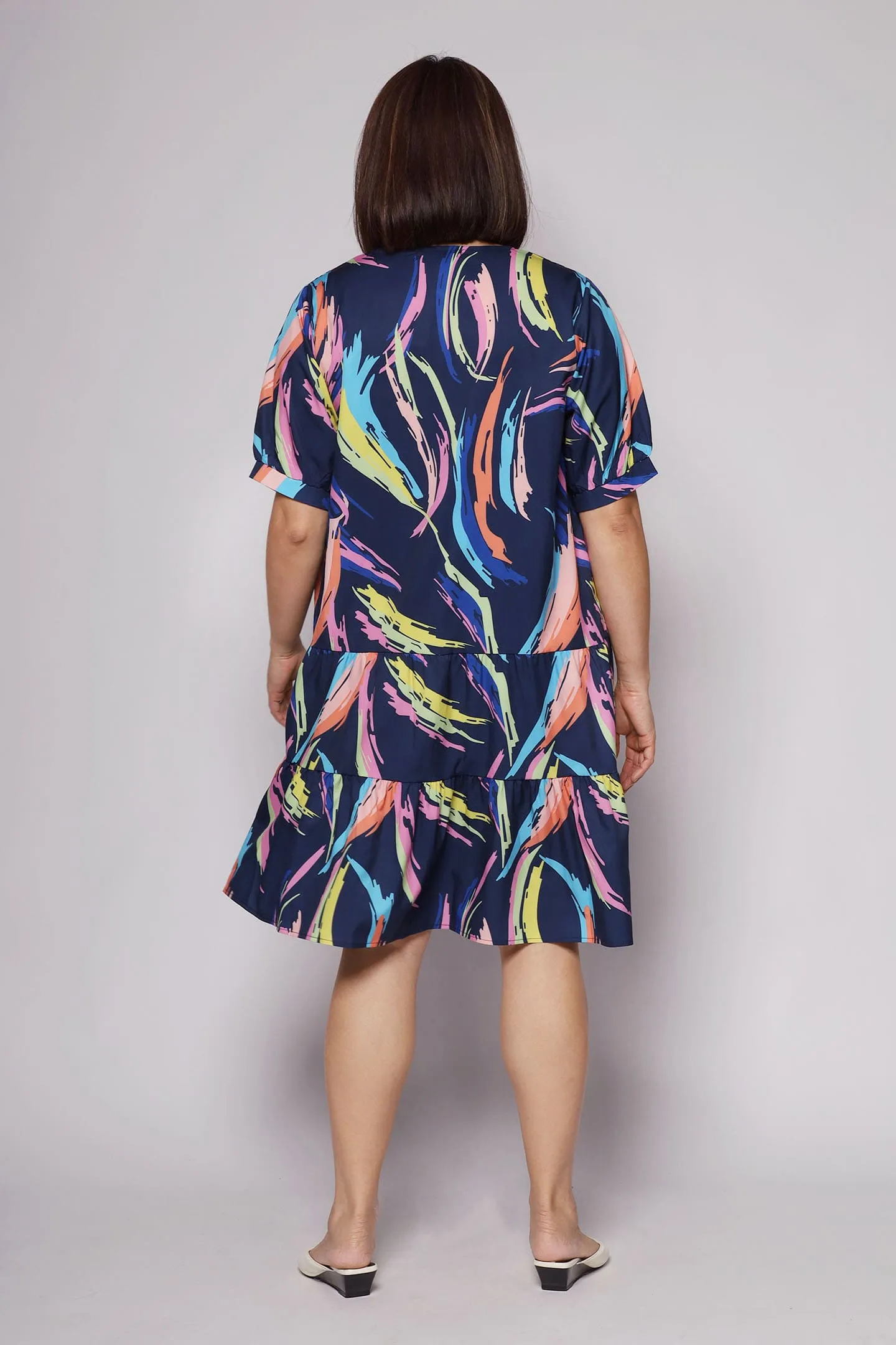 Sue Dress in Watercolour Print