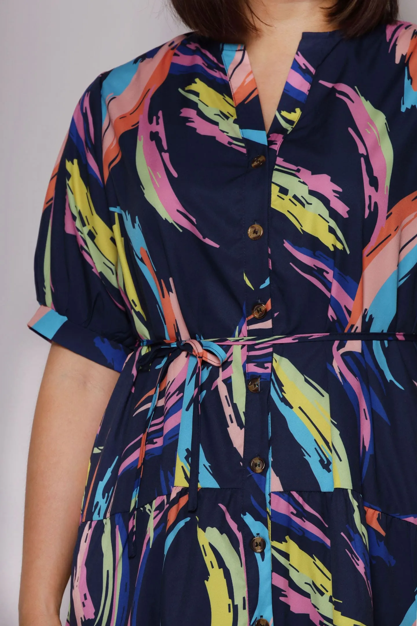 Sue Dress in Watercolour Print