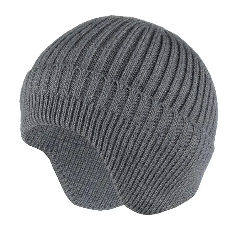 TEEK - Solid Knitted Earmuff Beanie Hat