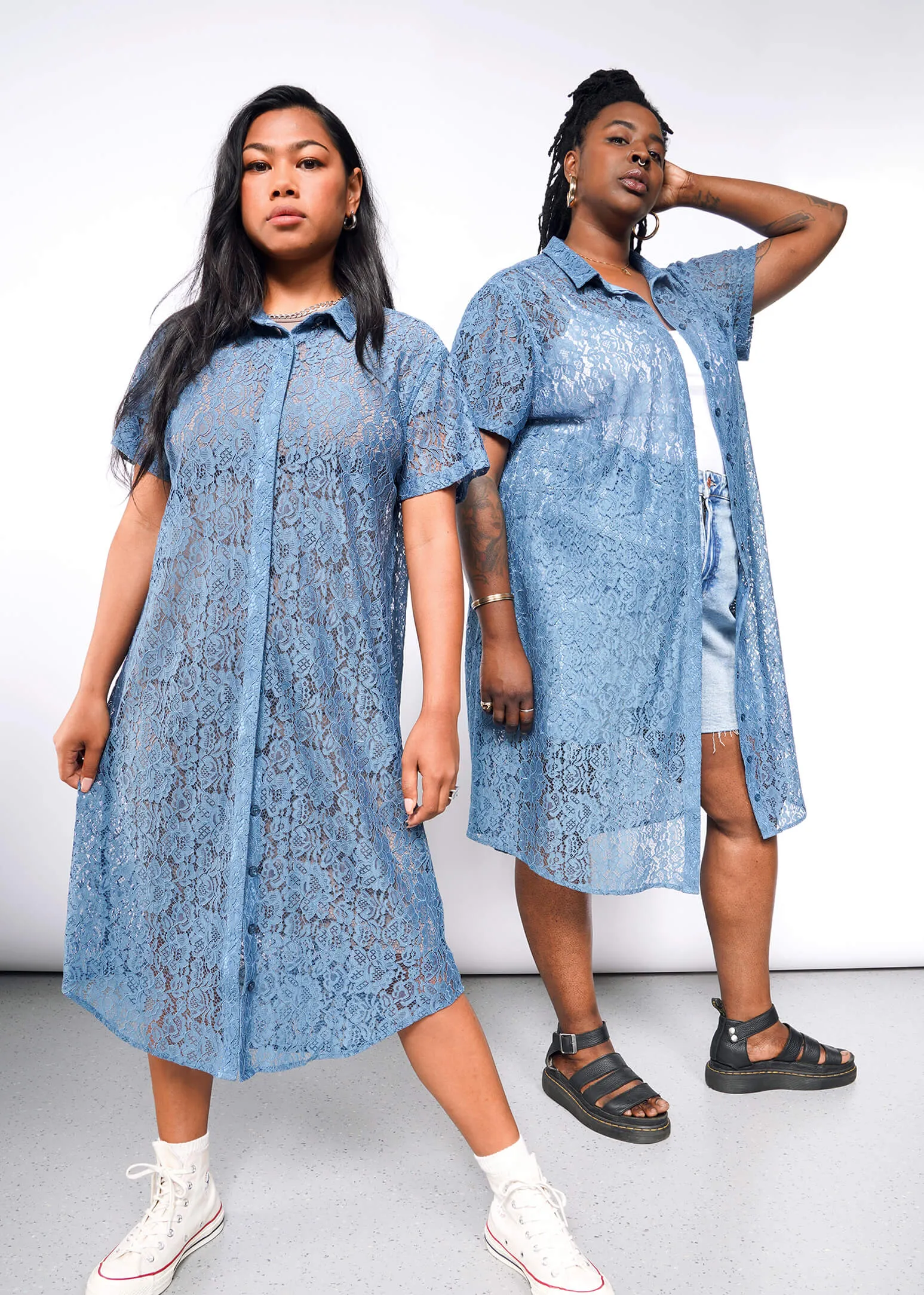 The Empower Lace Shirt Dress