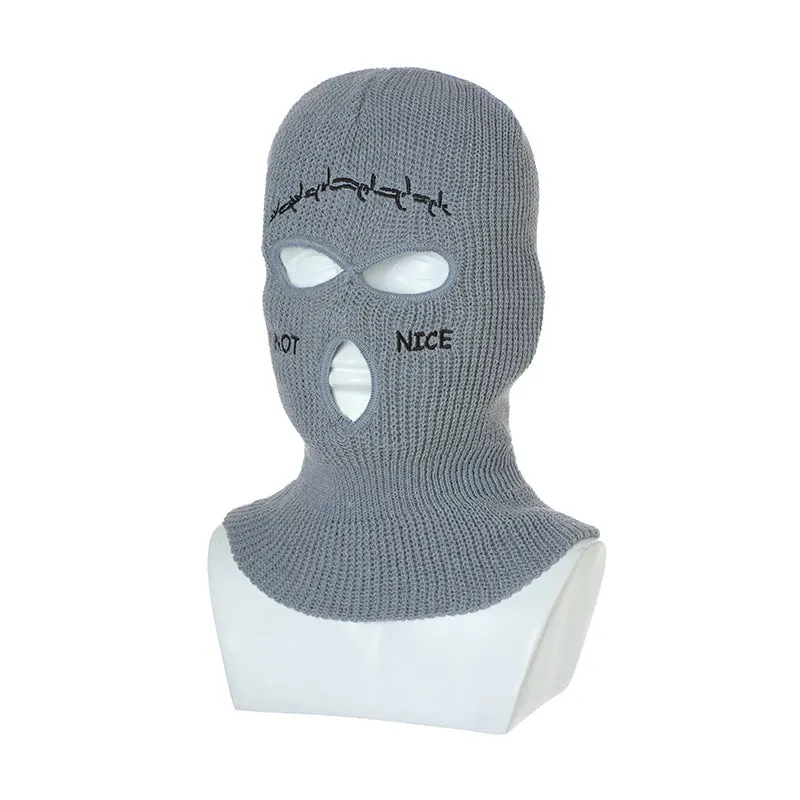 Thesupermade Retro Hip-hop Fun Knitted Balaclava