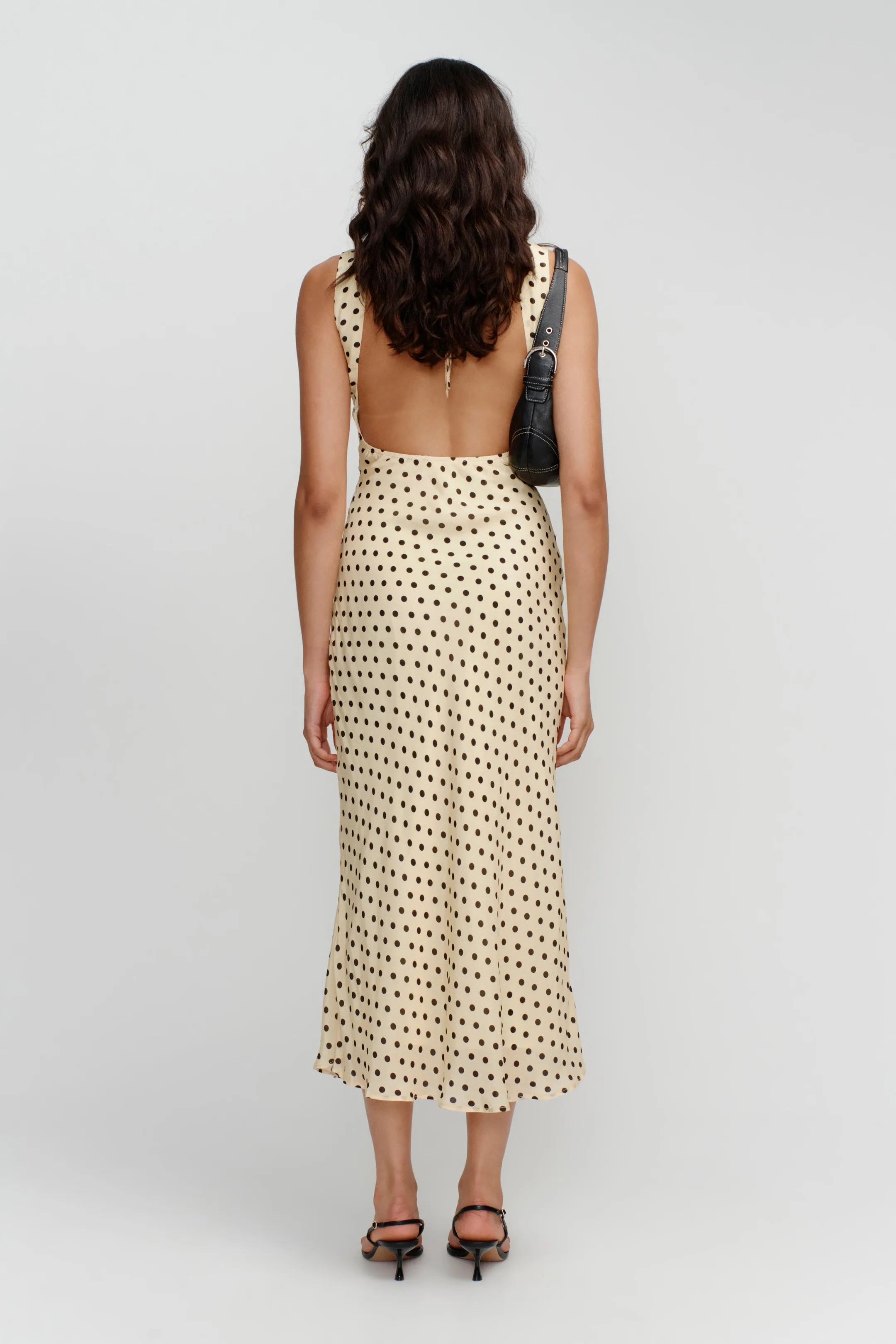 Tulip Butter Spot Midi Dress