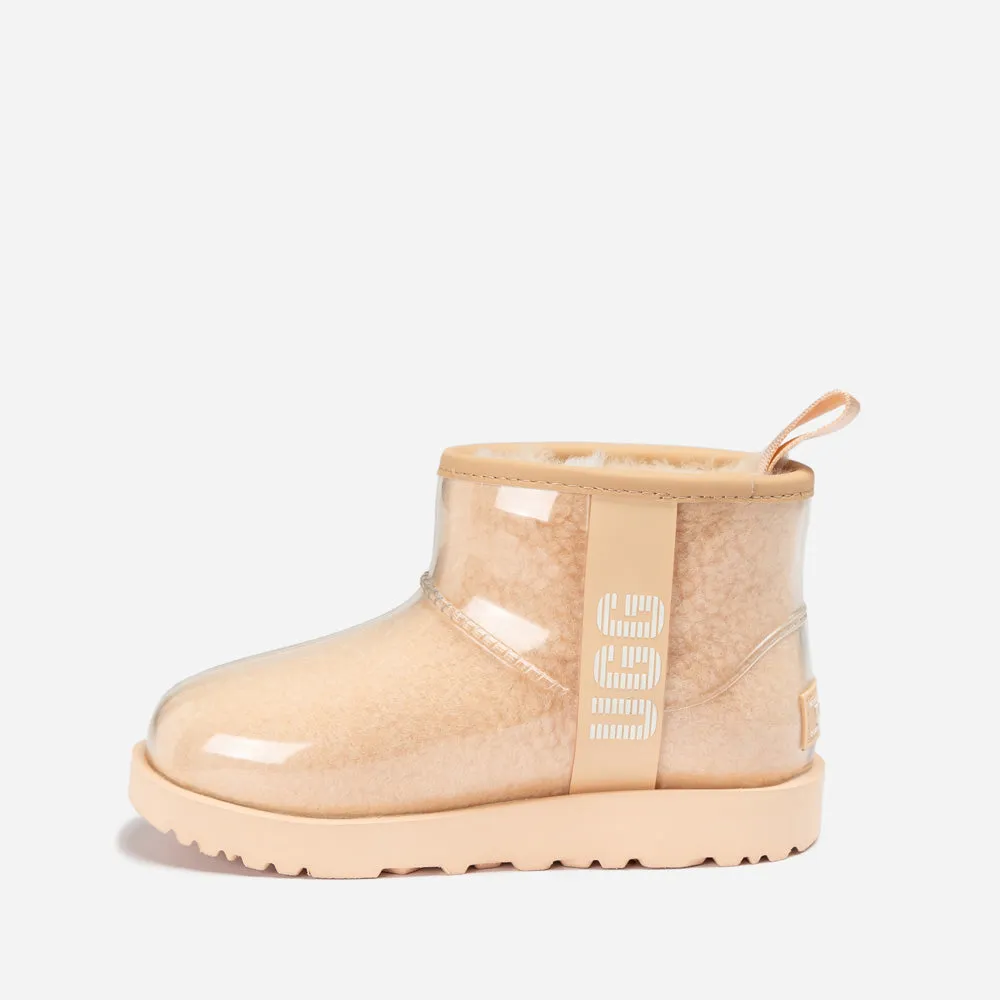 Ugg Classic Kids Clear Mini Boots (Waterproof) (Glow In Dark Logo)