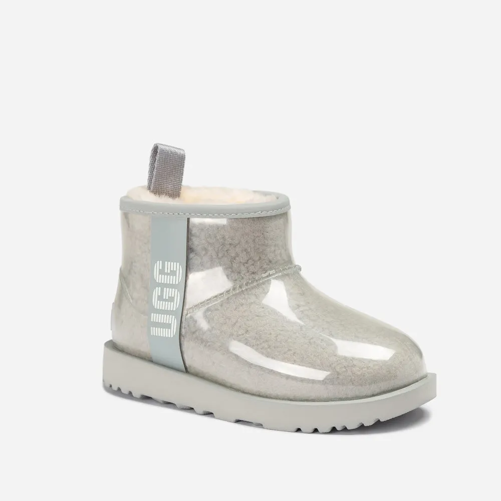 Ugg Classic Kids Clear Mini Boots (Waterproof) (Glow In Dark Logo)