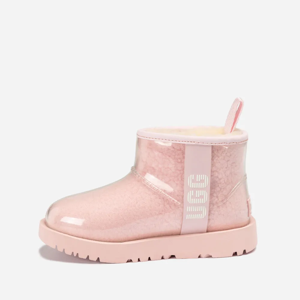 Ugg Classic Kids Clear Mini Boots (Waterproof) (Glow In Dark Logo)