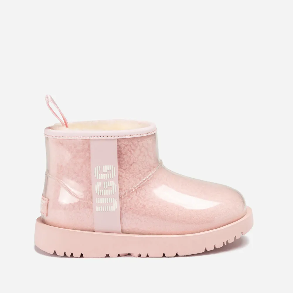 Ugg Classic Kids Clear Mini Boots (Waterproof) (Glow In Dark Logo)