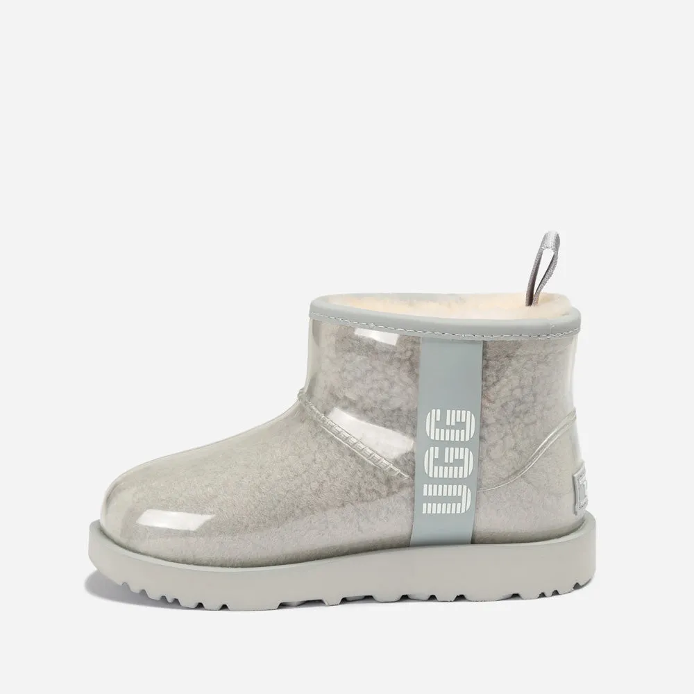 Ugg Classic Kids Clear Mini Boots (Waterproof) (Glow In Dark Logo)