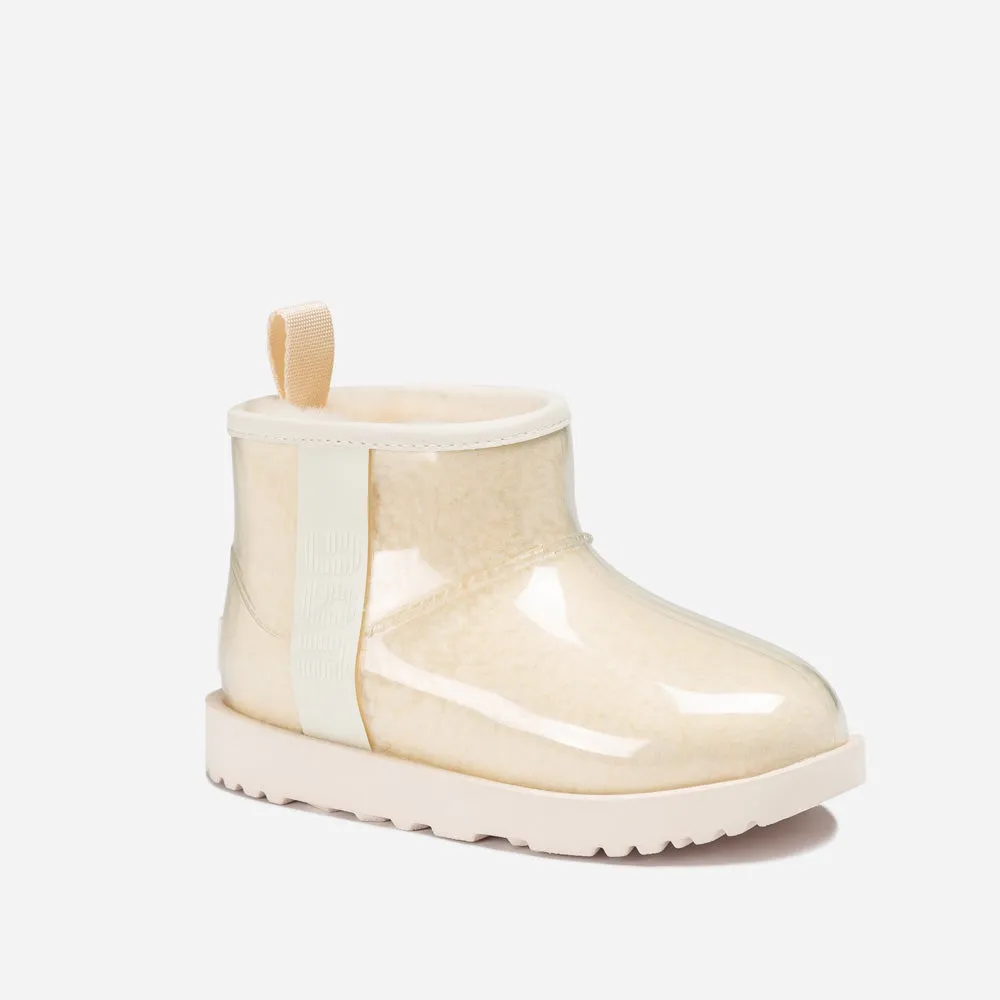 Ugg Classic Kids Clear Mini Boots (Waterproof) (Glow In Dark Logo)